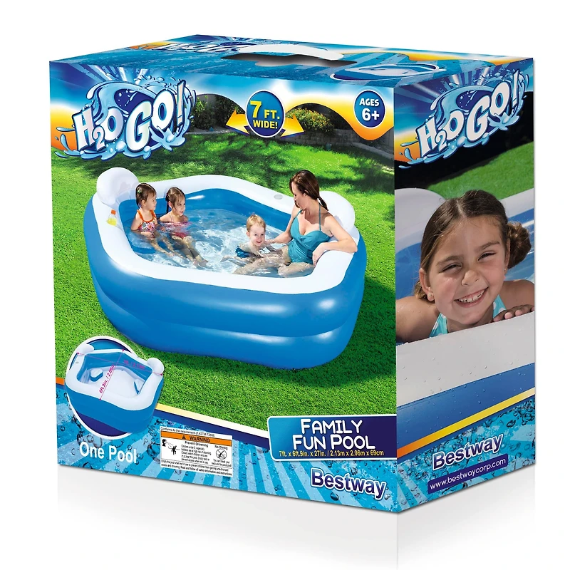 Bestway® H2OGO!® 7ft. Family Fun Inflatable Kiddie Pool