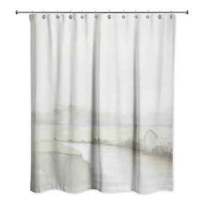 Foggy Calm Landscape 71" x 74" Shower Curtain
