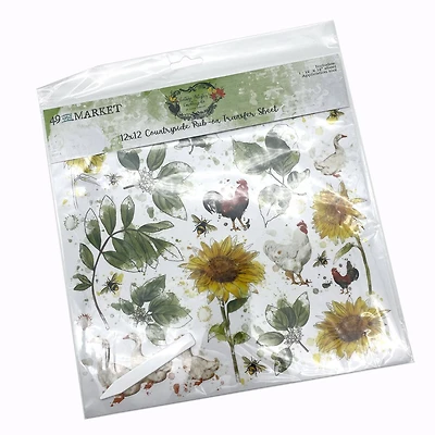 49 and Market Vintage Artistry Countryside Rub-On Transfers