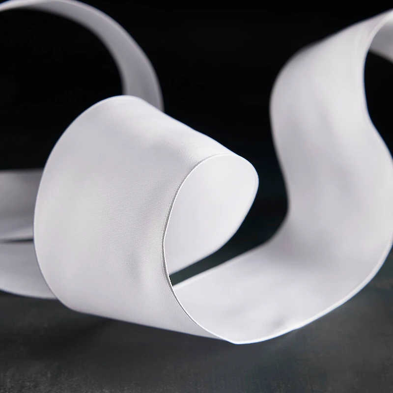 2.5" x 10yd. White Satin Wired Ribbon by Celebrate It® Specialty