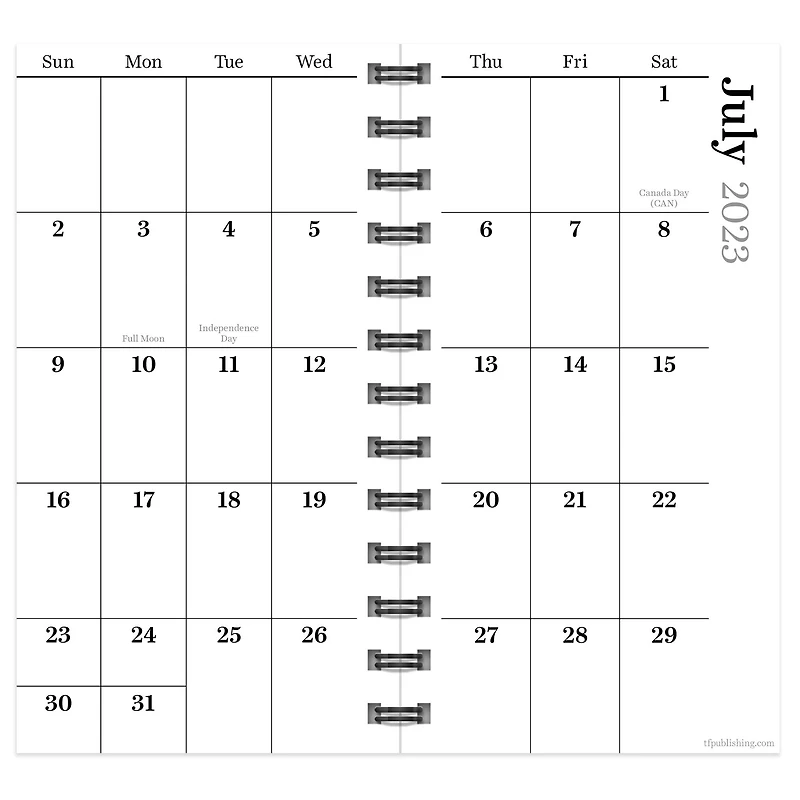 TF Publishing 2023 - 2024 Peaches Small Weekly Monthly Planner