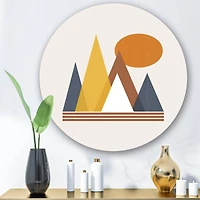 Designart - Mountain Abstract and Sun