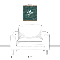 Let Your Soul Shine Tropical Palm Teak Hanging Canvas