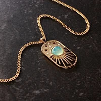 Opal Sunburst Evil Eye Pendant by Bead Landing™