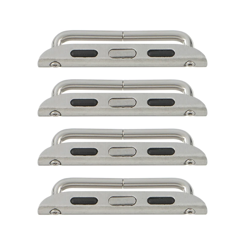 Rhodium Smart Watch Band Connectors, 4ct. by Bead Landing™
