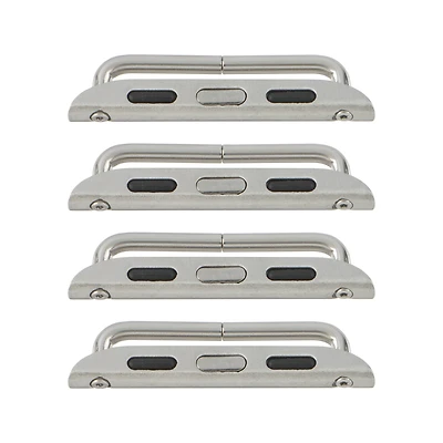 Rhodium Smart Watch Band Connectors, 4ct. by Bead Landing™