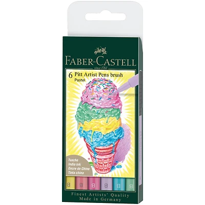 Faber-Castell® PITT® 6 Color Artist Brush Pen Set