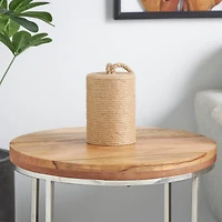 7" Brown Jute Coiled Rope Sculpture Décor