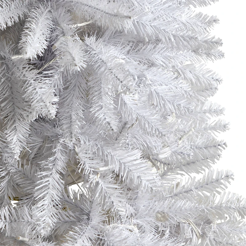 4ft. Pre-Lit White Artificial Christmas Tree, Warm White LED Lights