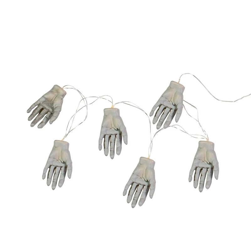 6ct. Skeleton Hands Halloween Light Set