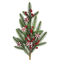 28" Green Pine with Candy & Red Berry Stem by Ashland®