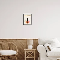 Stupell Industries Happy Halloween Black Cat Pumpkins Framed Giclee Art