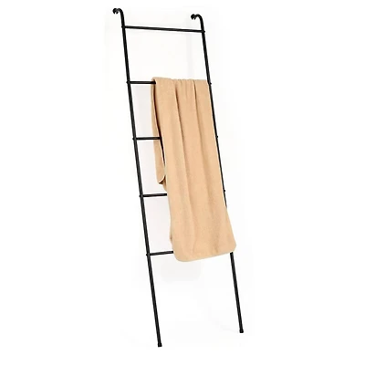 NEX™ 5.5ft. 5-Tier Black Wall-Mounted Metal Blanket and Towel Ladder