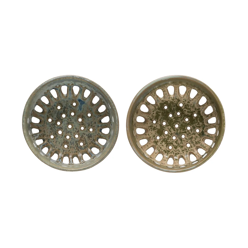 Hello Honey® 6" Round Stoneware Berry Bowls with Reactive Glaze Finishes Set