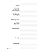 Blue Lesson Planner Book