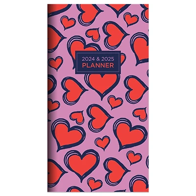 2024-2025 Lovely Hearts Monthly Pocket Planner