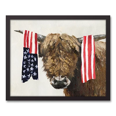 Patriotic Hyland Black Framed Canvas