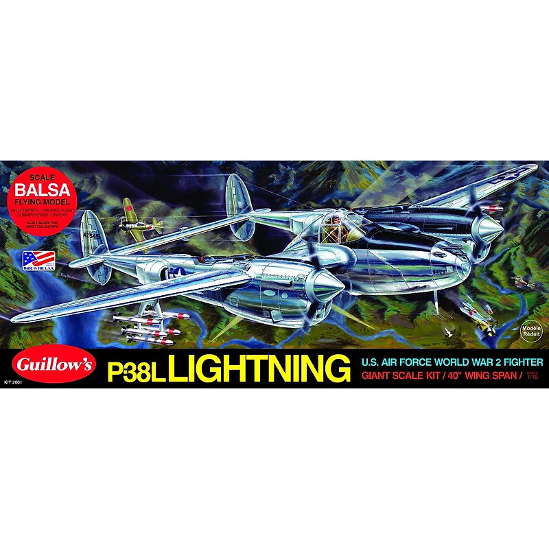 Paul K. Guillow Lockheed P-38 Lightning Model Kit