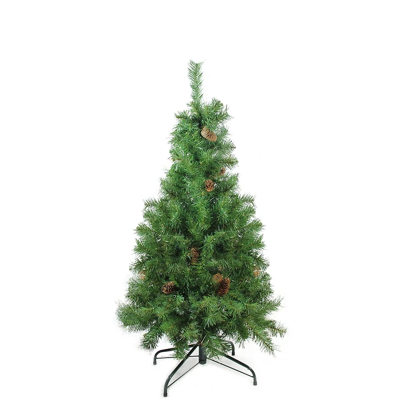 4ft. Unlit Dakota Red Pine Artificial Christmas Tree with Pinecones