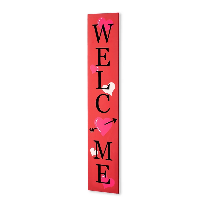 Glitzhome® 36" Valentine's Wooden Welcome Porch Sign