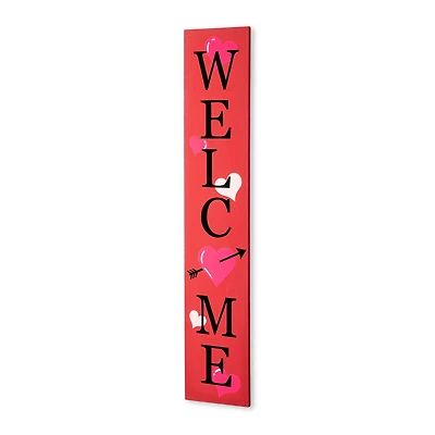 Glitzhome® 36" Valentine's Wooden Welcome Porch Sign