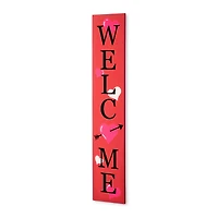 Glitzhome® 36" Valentine's Wooden Welcome Porch Sign