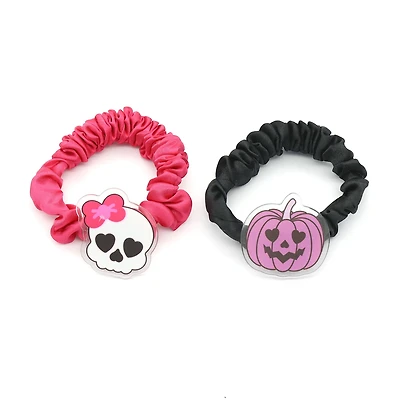 Skull & Jack-O'-Lantern Light-Up Scrunchies