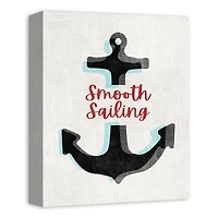 Smooth Sailing Anchor Canvas Wall Art
