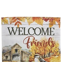 18" x 12.5" Welcome Friends Fall Harvest Outdoor Garden Flag