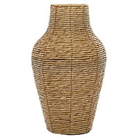 Brown Faux Seagrass Handmade Tall Woven Floor Vase 10" x 10" x 18"