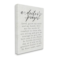 Stupell Industries A Doctor's Prayer Faith Based Office Motivation Canvas Wall Art