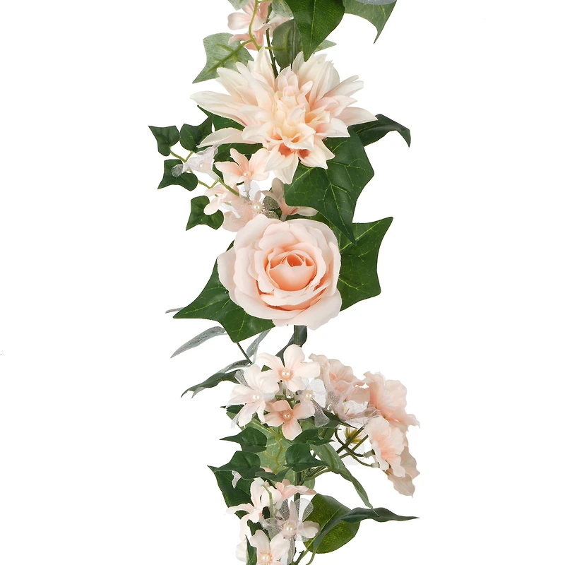 6ft. Pink Rose, Dahlia & Hydrangea Garland by Ashland®