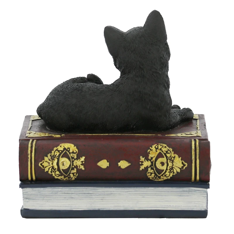 4.5" Black Cat with Books Tabletop Décor by Ashland®