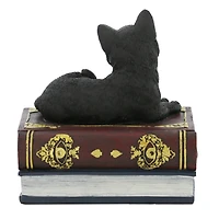 4.5" Black Cat with Books Tabletop Décor by Ashland®