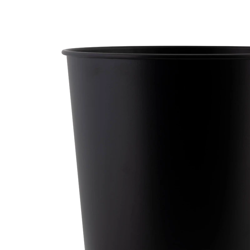 Bath Bliss Matte Black Trash Can