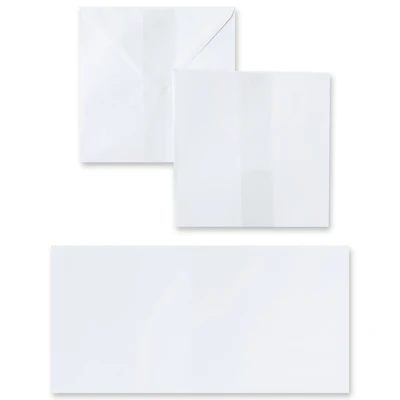 5.5" x 5.5" White Square Card & Envelope Set by Recollections™, 40ct.