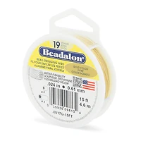 Beadalon® 0.61mm Gold 19 Strand Bead Stringing Wire, 15ft.