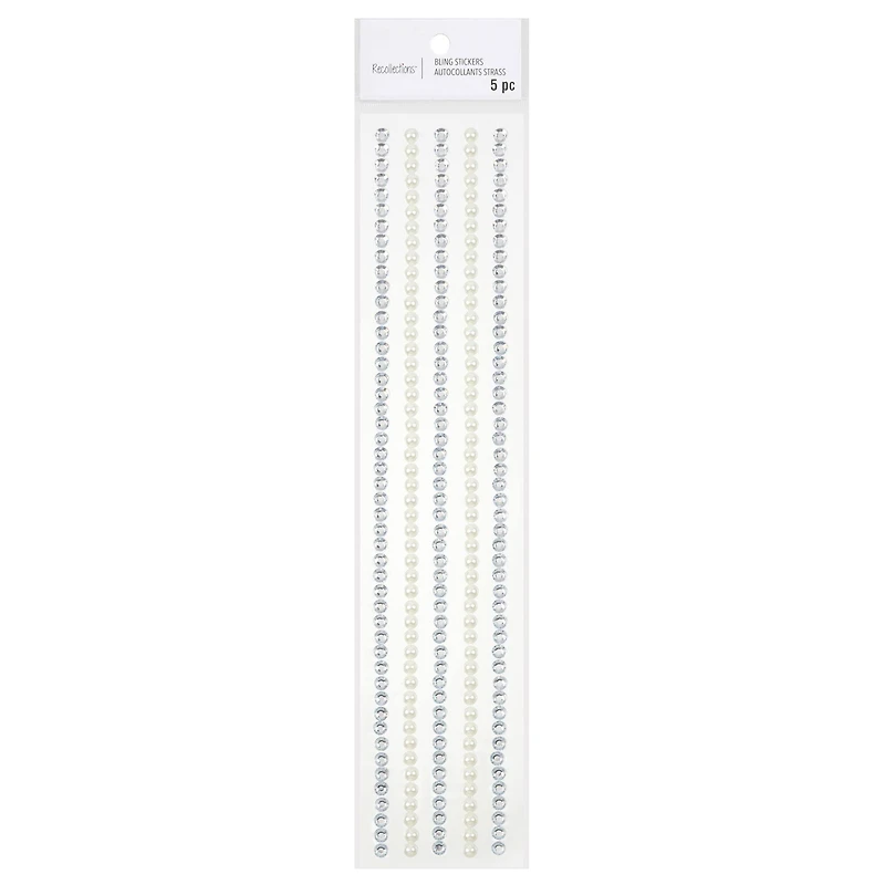 12 Packs: 5 ct. (60 total) Rhinestone and Pearl Borders by Recollections™