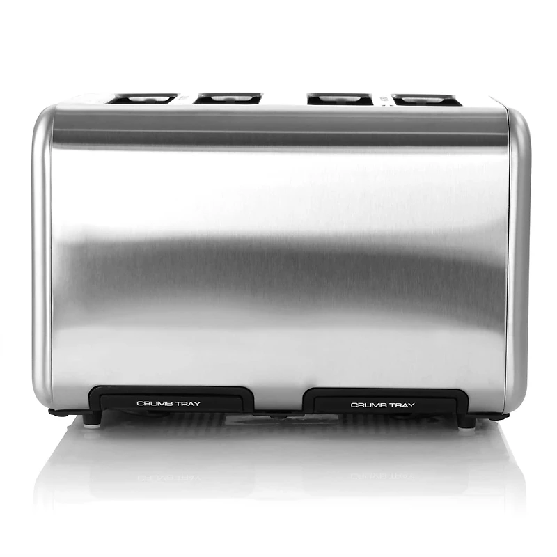 MegaChef Silver 4 Slice Toaster in Stainless Steel