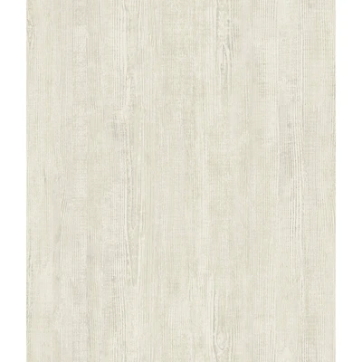RoomMates Cream Dimensional Natural Wood Peel & Stick Wallpaper