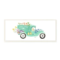 Stupell Industries Chicks Driving Spring Flowers Car Floral Blossoms Wall Plaque Art