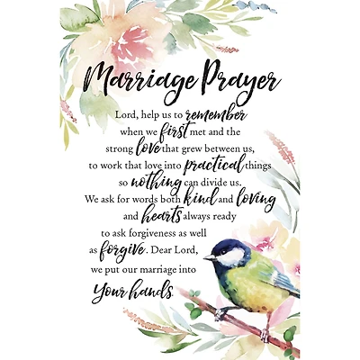 Woodland Grace Series Marriage Prayer Wood Plaque With Easel