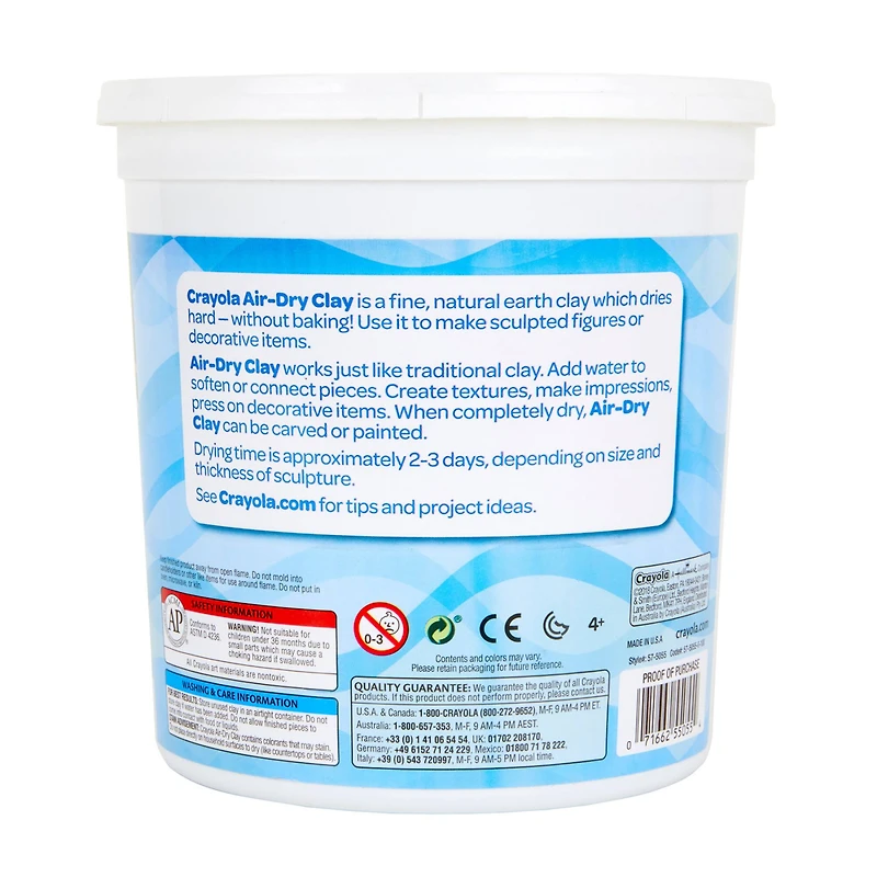 Crayola® 5 lb. White Air-Dry Clay Tub, 2ct.