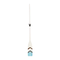 Coastal White Wood Oar Wall Art, 61" x 6" x 2"