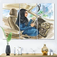 Designart - Arabian Woman Driving A Car I