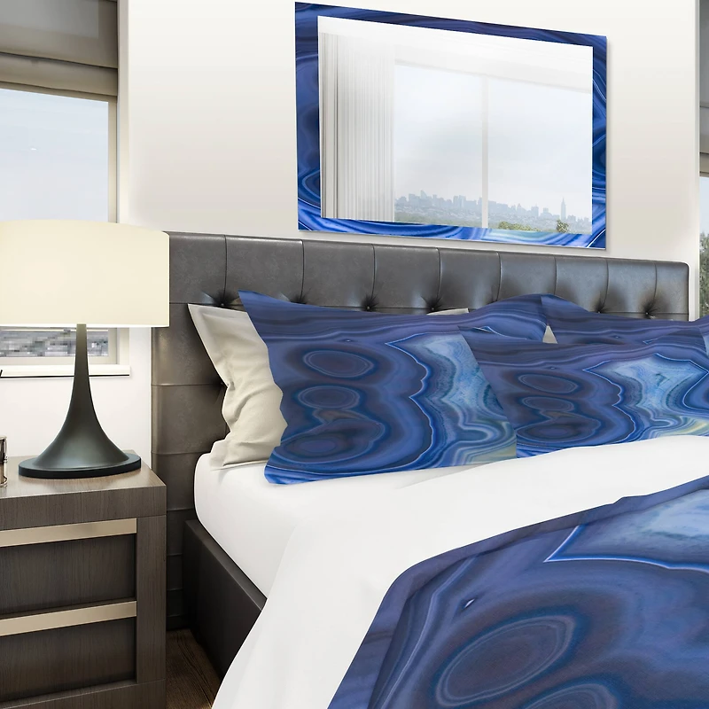 Designart 'Blue Agate Stone Design' Modern & Contemporary Bedding Set