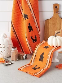 DII® Haunted Houses Embroidered Dishtowel Set
