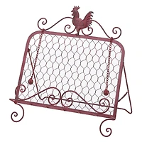 13.5" Red Rooster Cookbook Stand