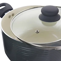 Oster Ridge Valley 8-Piece Gray Aluminum Nonstick Cookware Set