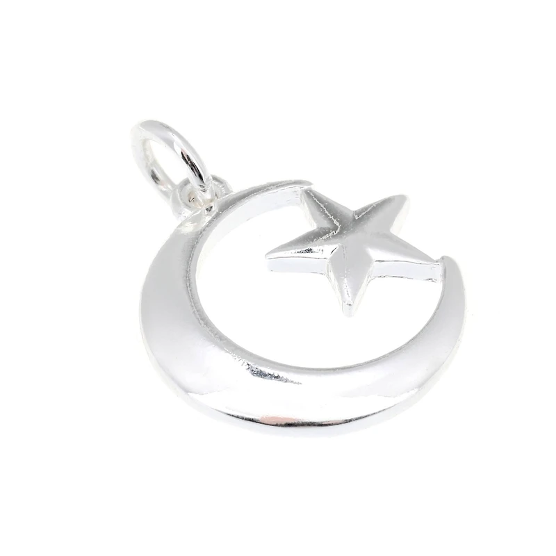 Silver Plated Star & Moon Charm by Bead Landing™